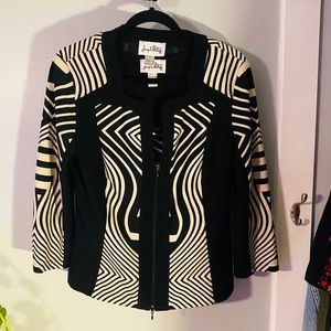 2 piece tan and black Joseph Ribkoff suit size 12